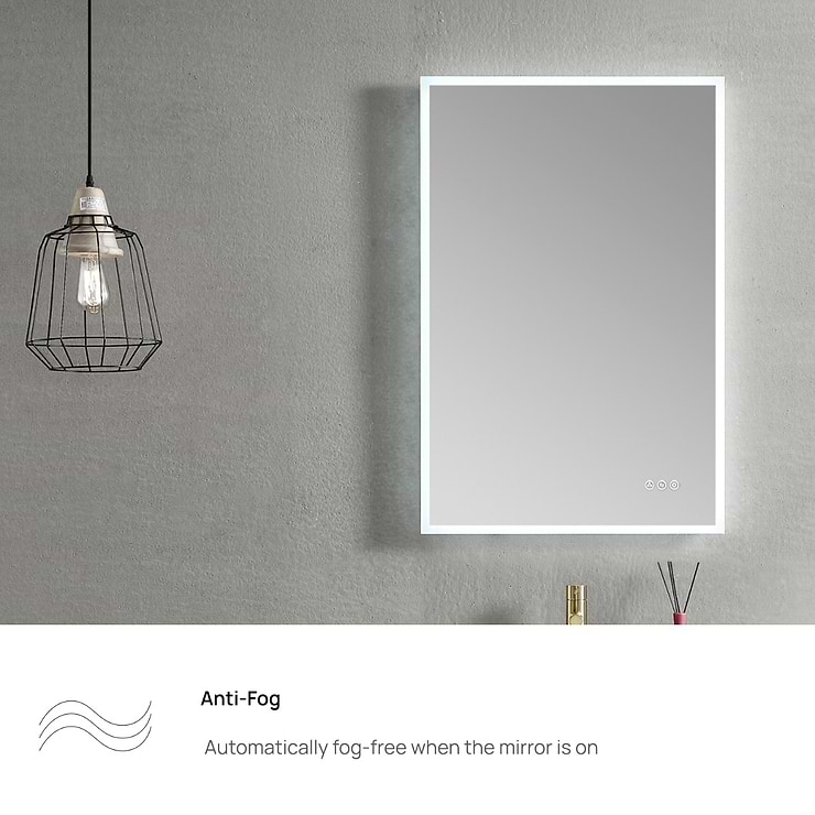 Rige 30x36" Rectangle LED Mirror