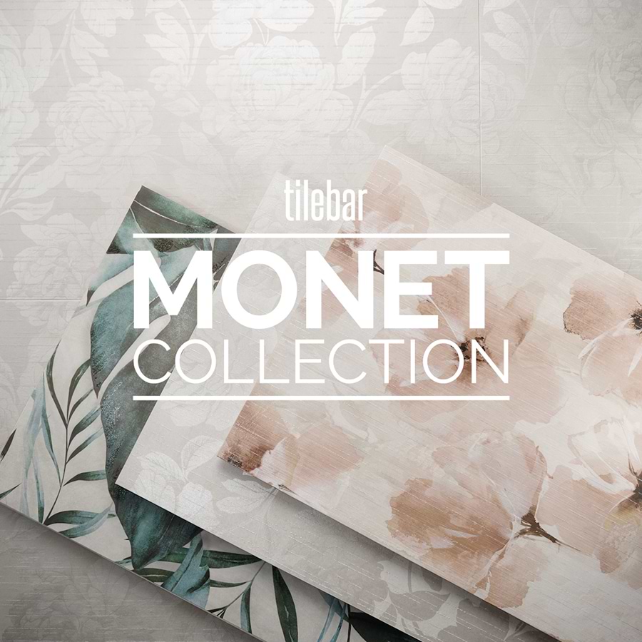 Monet Romance 24x48 Artisan Decor Gray Matte Porcelain Tile