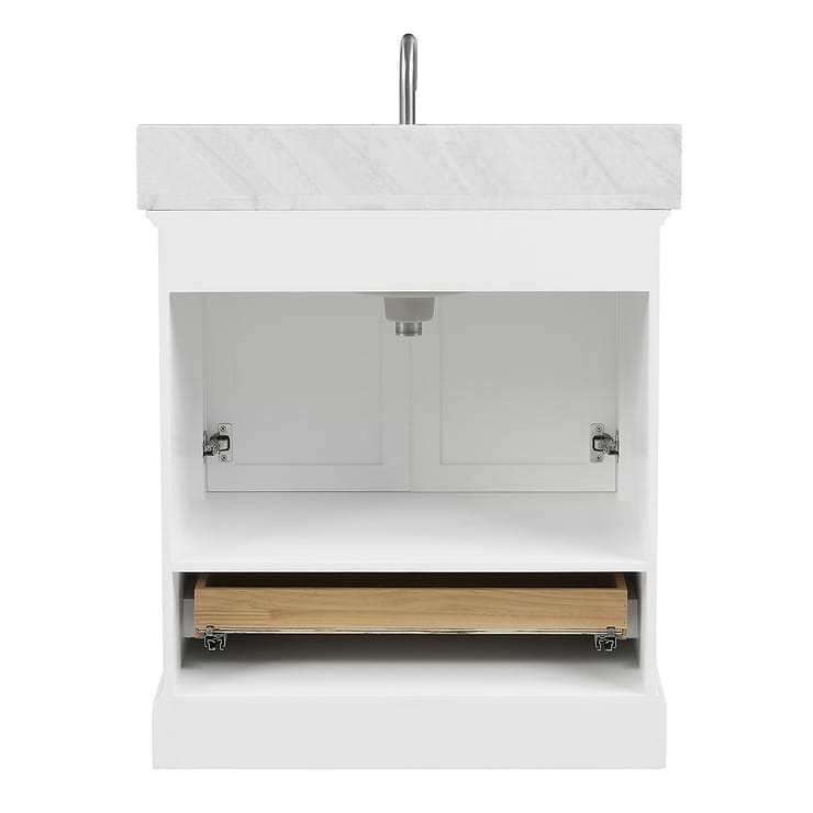 Glendale 30'' White Vanity And Marble Counter
