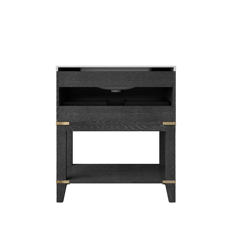 Calico Black Oak 30" Single Vanity with Carrara Marble Top