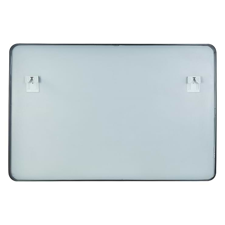 Olinda Brushed Black 48x32" Framed Rectangle Mirror