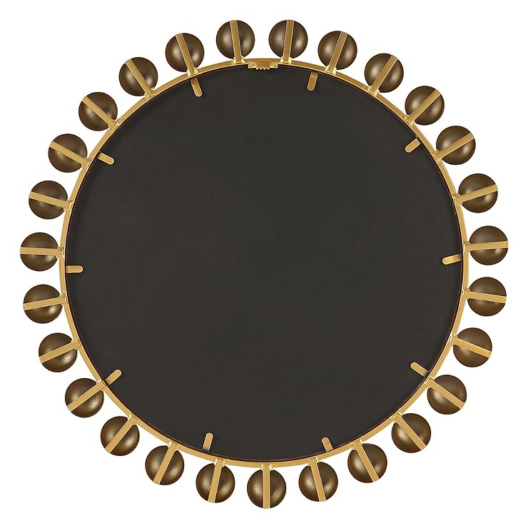 Orly Polished Gold 34" Round Mirror