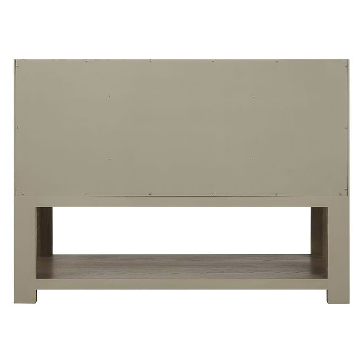 James Martin Vanities Lucian Pebble Oak 48" Single Vanity with White Zeus Quartz Top