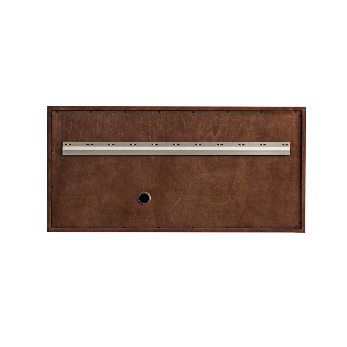 James Martin Vanities Amberly Mid-Century Walnut 48" Single Vanity with Arctic Fall Solid Surface Top