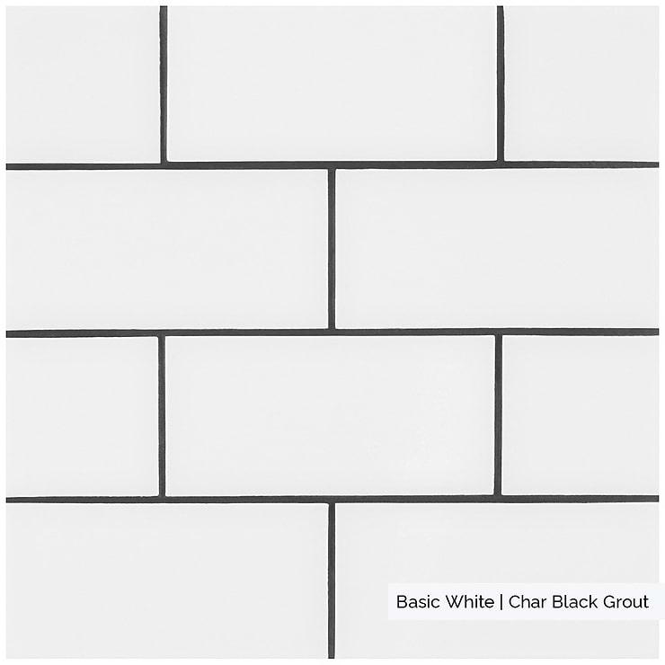 3x6 Basic white Ceramic Wall Tile - Polished