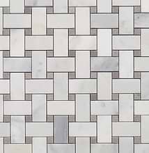 Twine Asian Statuary 1x2 Honed Marble Mosaic Tile