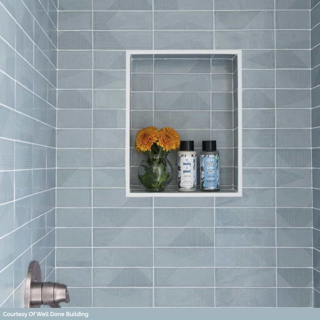 Enigma Ash Blue 2x8 Textured Polished Ceramic Subway Tile