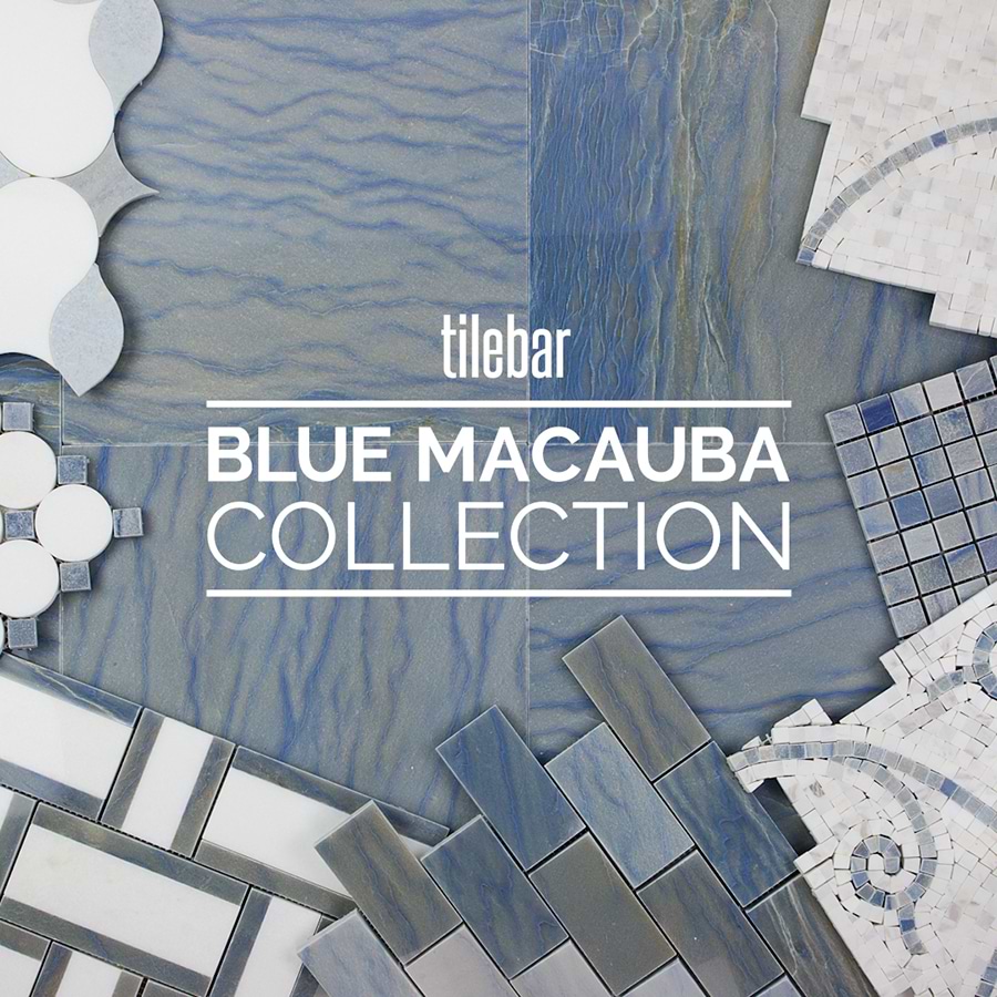 Disco-Blue Macauba 2x4 Polished Marble Mosaic Tile