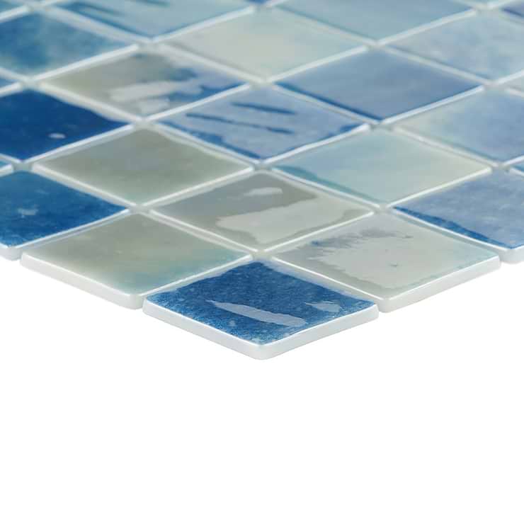 Swim Bluestone 2x2 Polished Glass Mosaic Tile