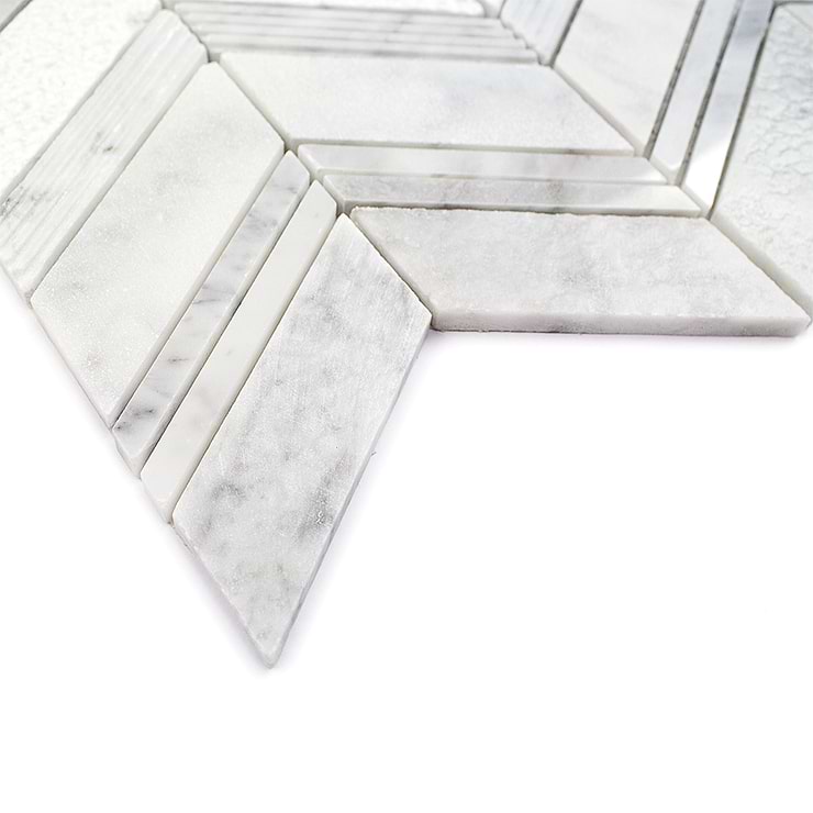 Winged Carrara Marble Tile