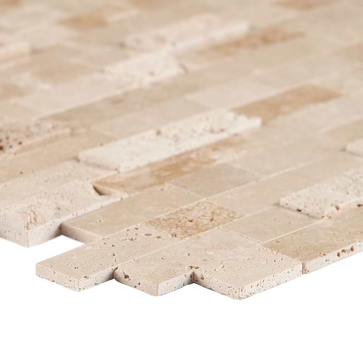 Mini Brick LPS Crema Beige Peel & Stick Self Adhesive Polished Stone Mosaic Tile