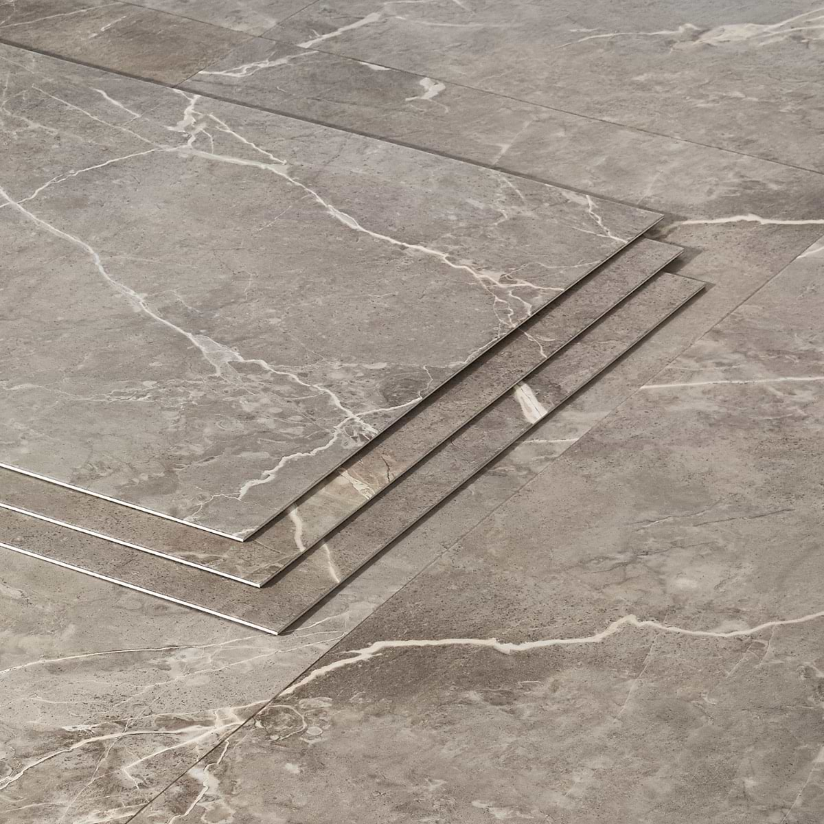 Katone Chauny Marble Dark Beige 18x36 Glue Down Luxury Vinyl Tile