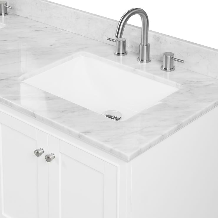 Glendale 60'' White Vanity And Marble Counter
