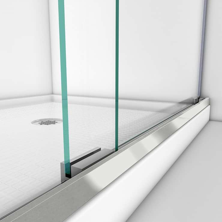 DreamLine Charisma 60x76" Reversible Sliding Shower Alcove Door with Clear Glass in Brushed Nickel