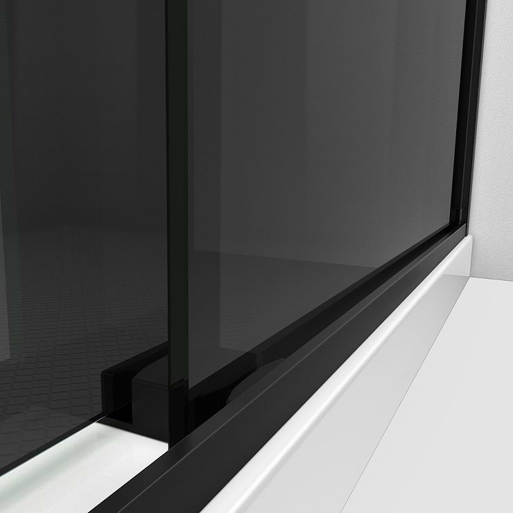 DreamLine Essence-H 60x76" Reversible Sliding Shower Alcove Door with Smoke Gray Glass in Satin Black