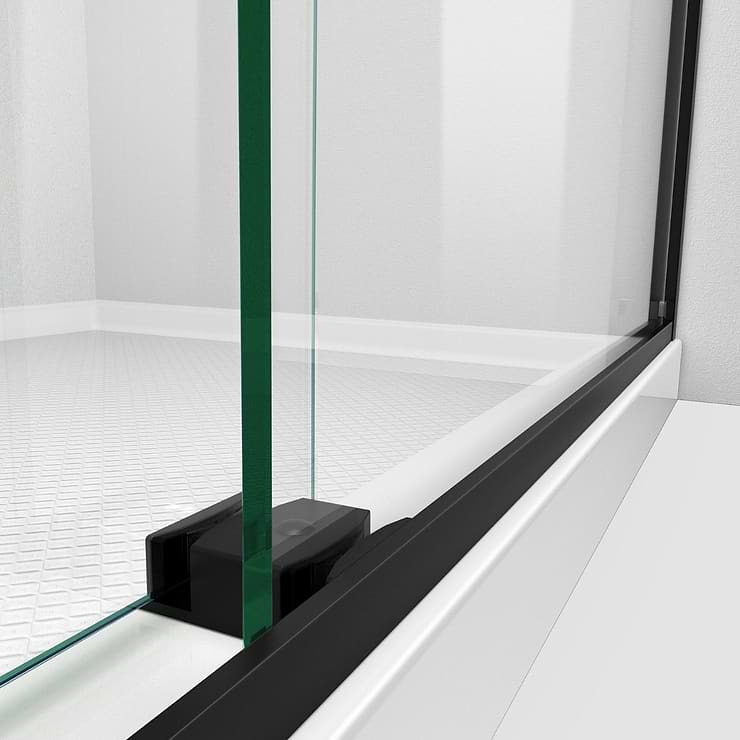 DreamLine Essence-H 48x76" Reversible Sliding Shower Alcove Door with Clear Glass in Satin Black