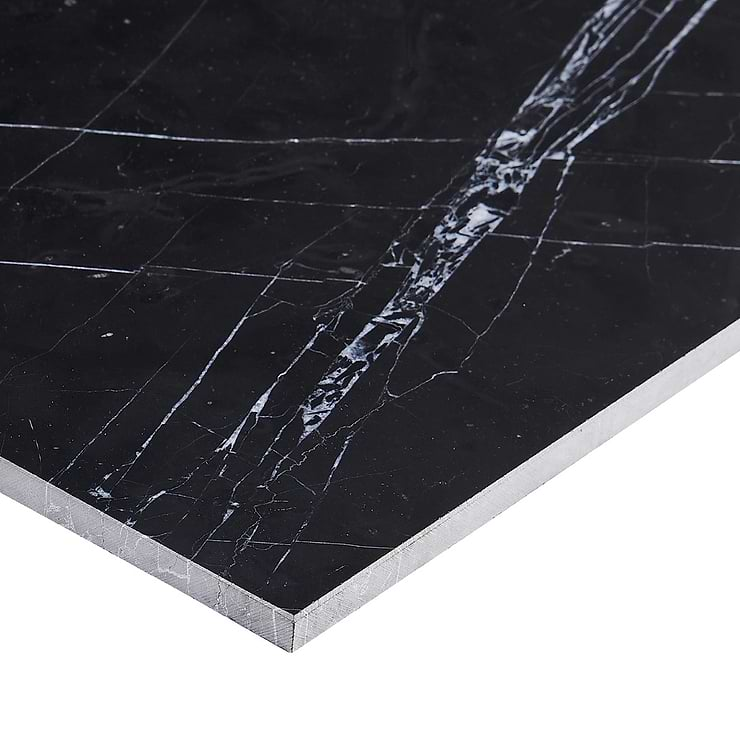 Nero Marquina 24x24 Polished Marble Tile