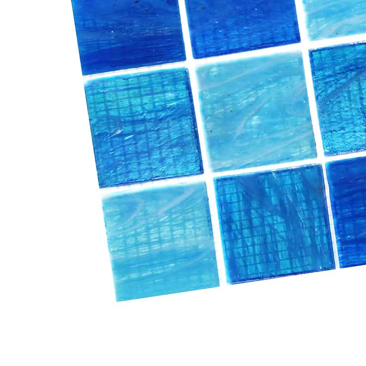 Aquatic Ocean Blue 2x2 Square Glass Tile