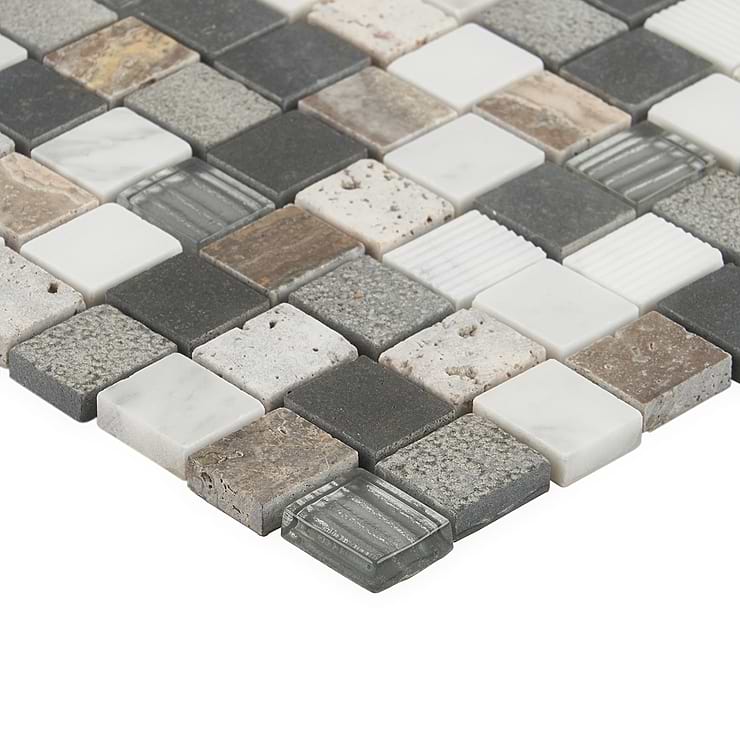 Esker Stratus Squares Marble & Glass Tile