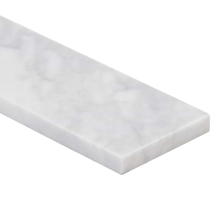 Brushed Stone Carrara White 2x8 Brushed Marble Subway Tile