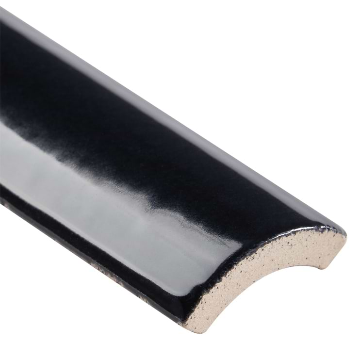 Park Hill Black Polished Porcelain 1/4 Round Bullnose