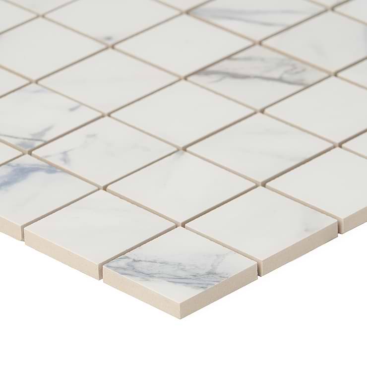Calacatta Azur 2x2 Matte Porcelain Mosaic