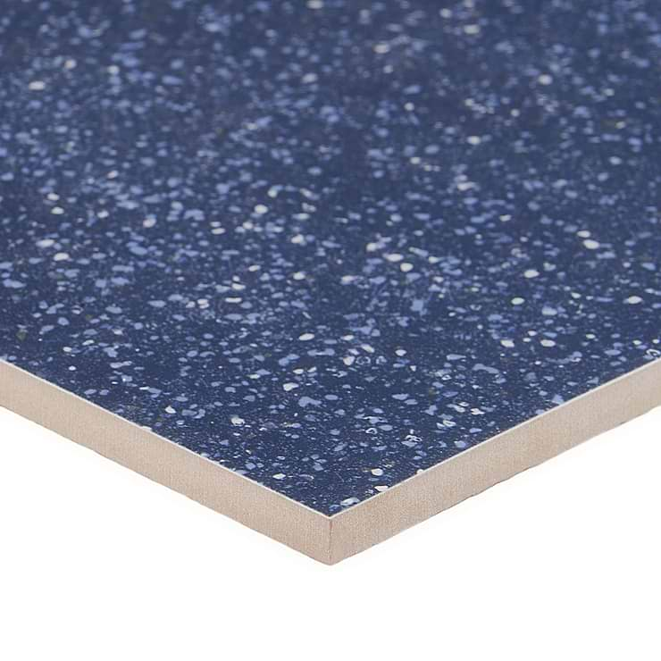 Art Geo by Elizabeth Sutton Terrazzo Blue 8x8 Matte Porcelain Tile