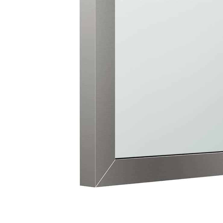 Burke 34x78" Reversible Framed Shower Screen with Clear Glass in Stainless Steel