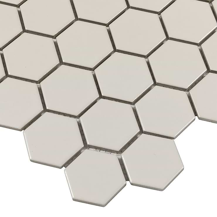 Serenity Pearl Beige 2" Hexagon Matte Porcelain Mosaic Tile