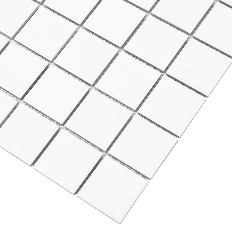 Serenity White 2x2 Matte Porcelain Square Mosaic