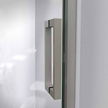 Mirage-Z 48x72" Reversible Sliding Shower Alcove Door with Clear Glass in Brushed Nickel by DreamLine