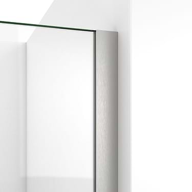 Linea 30x72" Reversible Shower Shower Screen with Clear Glass in  Brushed Nickel by  DreamLine