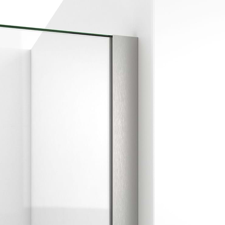 DreamLine Linea 34x72" Reversible Shower Screen with Clear Glass in  Brushed Nickel