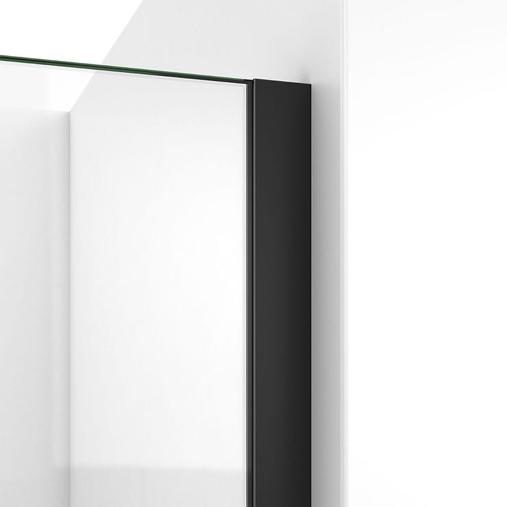 DreamLine Linea 34x72" Reversible Shower Screen with Clear Glass in  Satin Black
