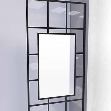 Linea 34x72" Reversible Screen with Avignon Glass in Satin Black by DreamLine