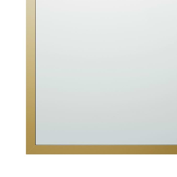 Burke 34x78" Reversible Framed Shower Screen with Clear Glass in Matte Brushed Gold