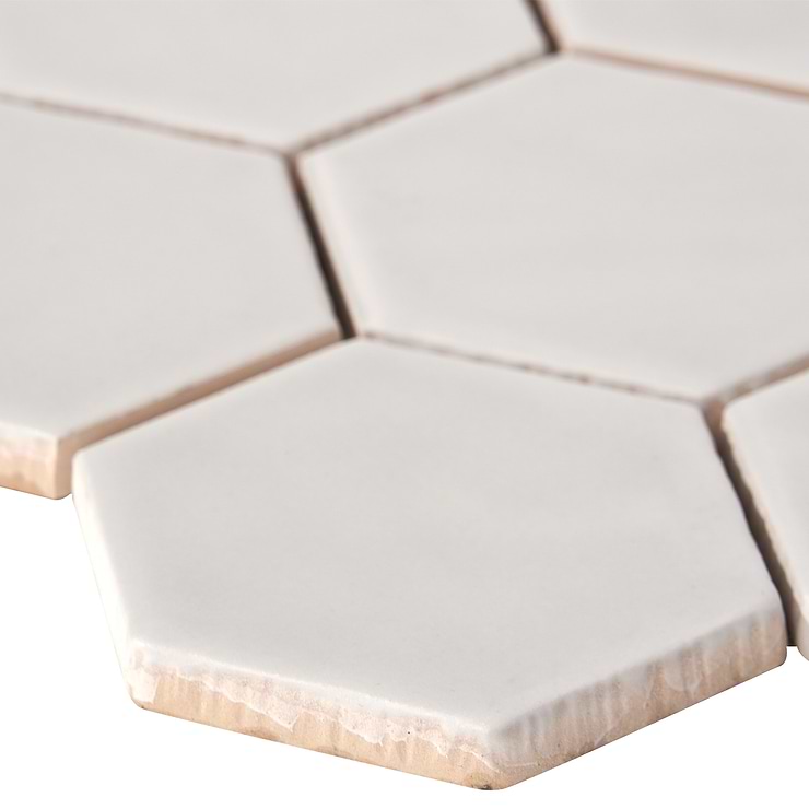 Meadowmere Cement Gray 3" Hexagon Matte Ceramic Tile