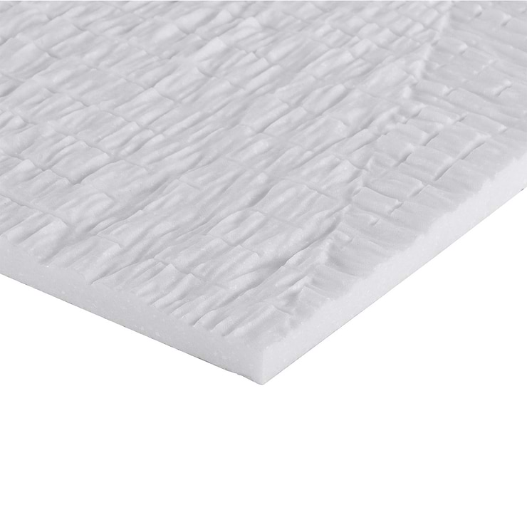 Bansu Carved White Thassos 16x16 Honed Marble Tile