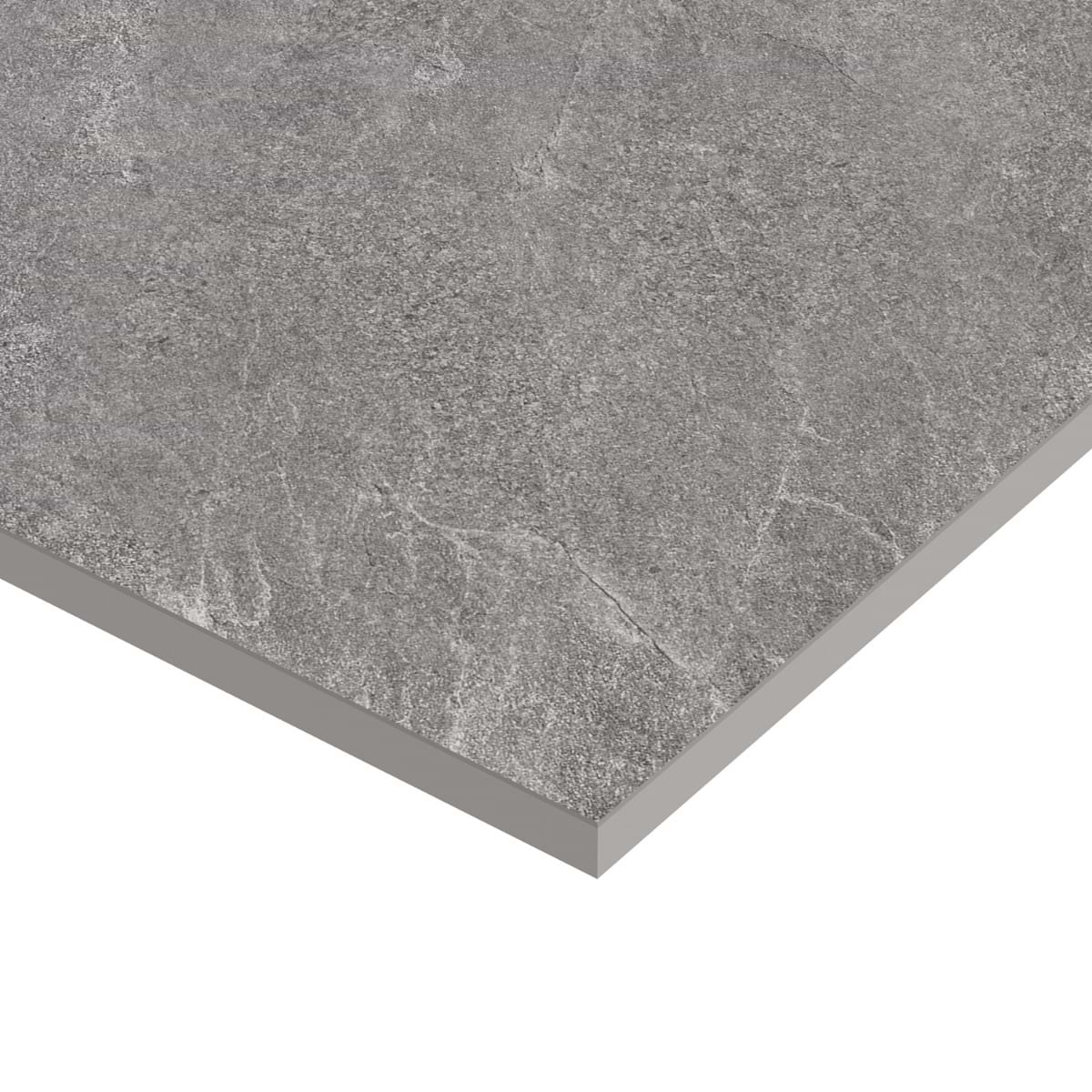 Era Slate Gray 12x24 Limestone Look Matte Porcelain Tile | Tilebar.com