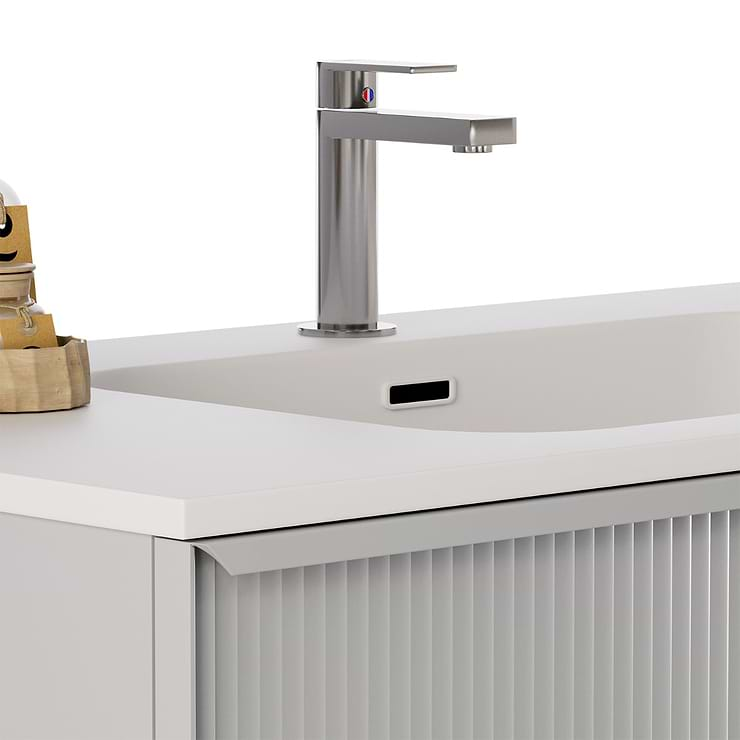 Astor Pearl 30" Single Vanity with Integrated White Solid SurfaceTop