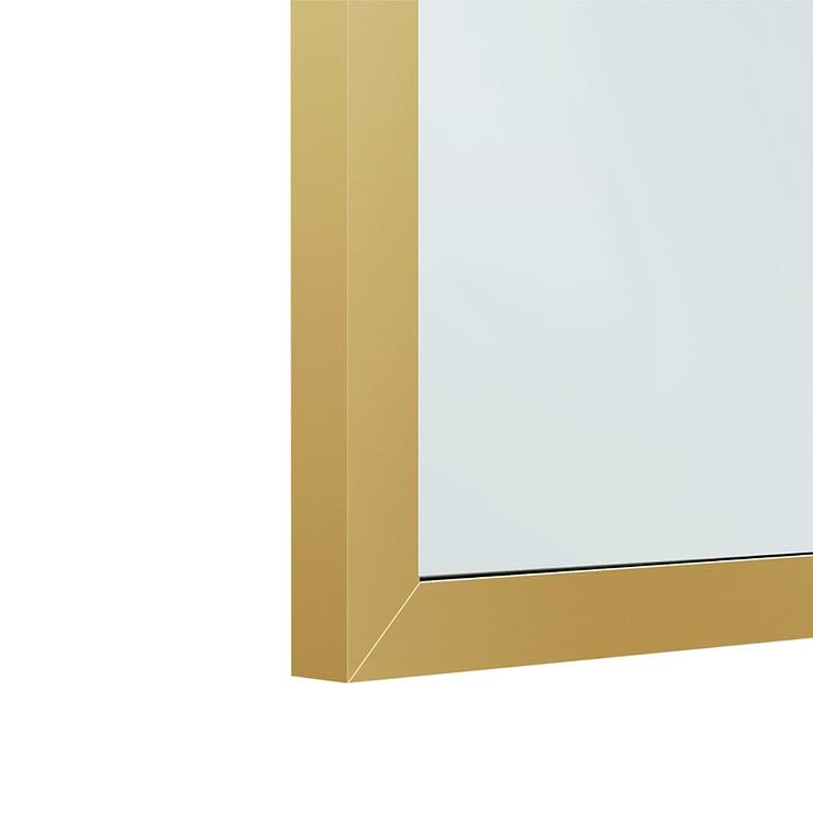 Finestra 34x62" Reversible Fixed Bathtub Door with Clear Glass in Brushed Gold