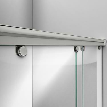 Charisma 60x76" Reversible Sliding Shower Alcove Door with Clear Glass in Brushed Nickel by DreamLine