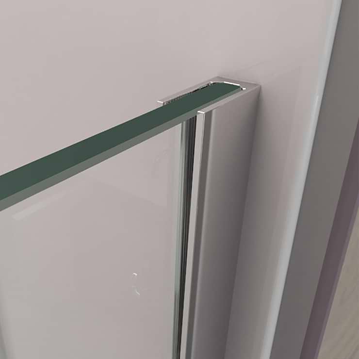 DreamLine Linea 34x72" Reversible Shower Screen with Clear Glass in  Chrome