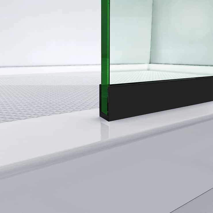 DreamLine Linea 34x72" Reversible Screen with Zen Glass in Satin Black