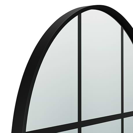 Burke 34x78" Reversible Framed Shower Screen with Grid Glass in Matte Black