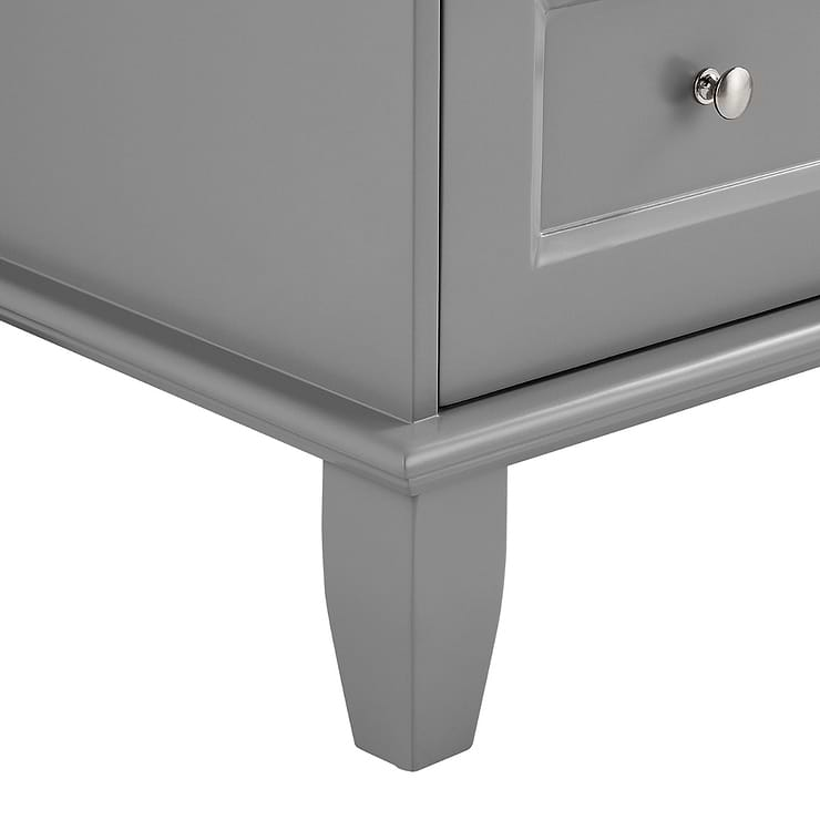 Nora 30" Gray Vanity with Pure White Quartz Top and Ceramic Basin