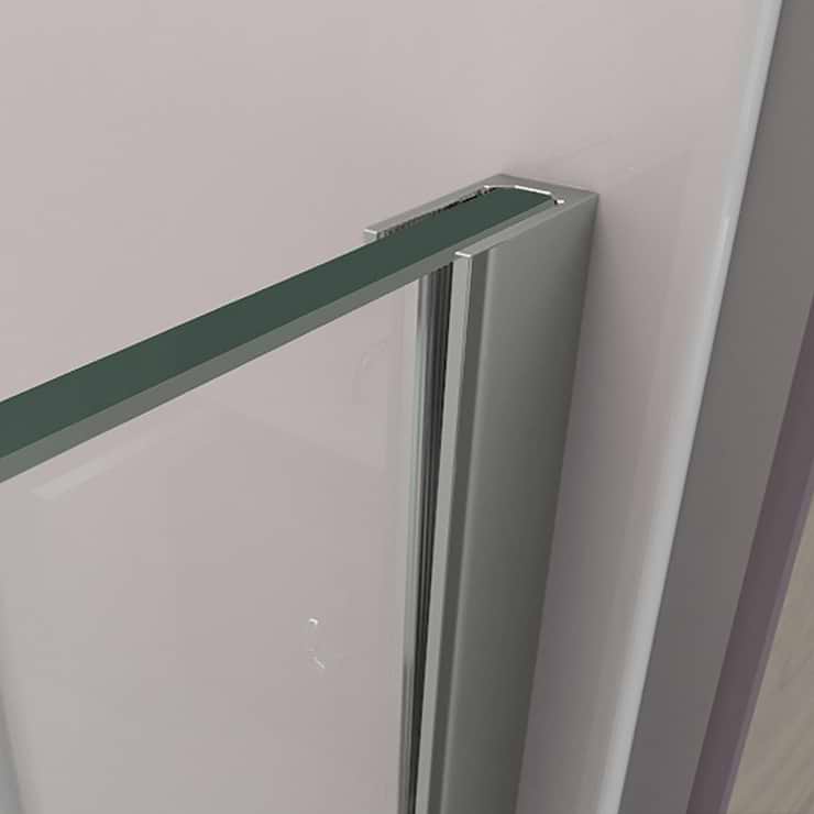 DreamLine Linea 34x72" Reversible Shower Screen with Clear Glass in  Brushed Nickel