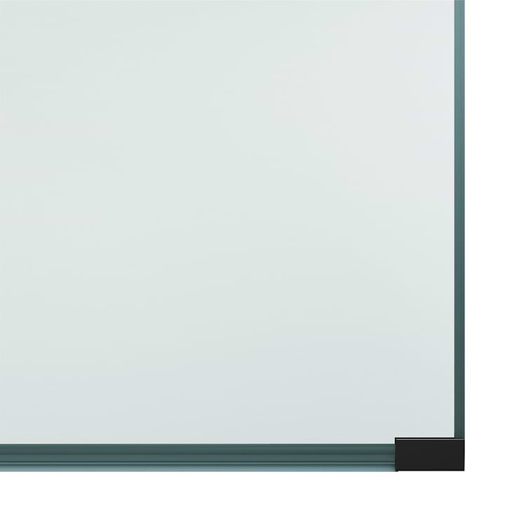 Burke 34x78" Reversible Semi-frameless Shower Screen with Clear Glass in Matte Black