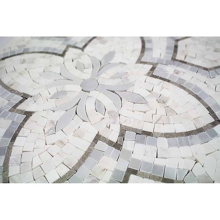 Primrose Bianco Grigio Marble Tile