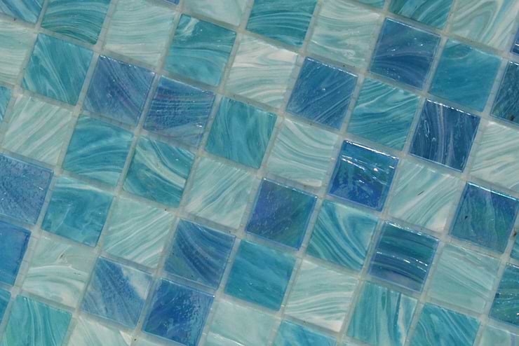 Aquatic Sky Blue 1x1 Squares Glass Tile